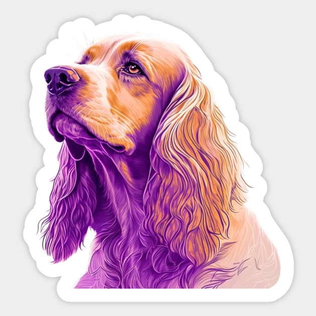 Cocker Spaniel Dog, Love Cocker Spaniels Sticker by dukito